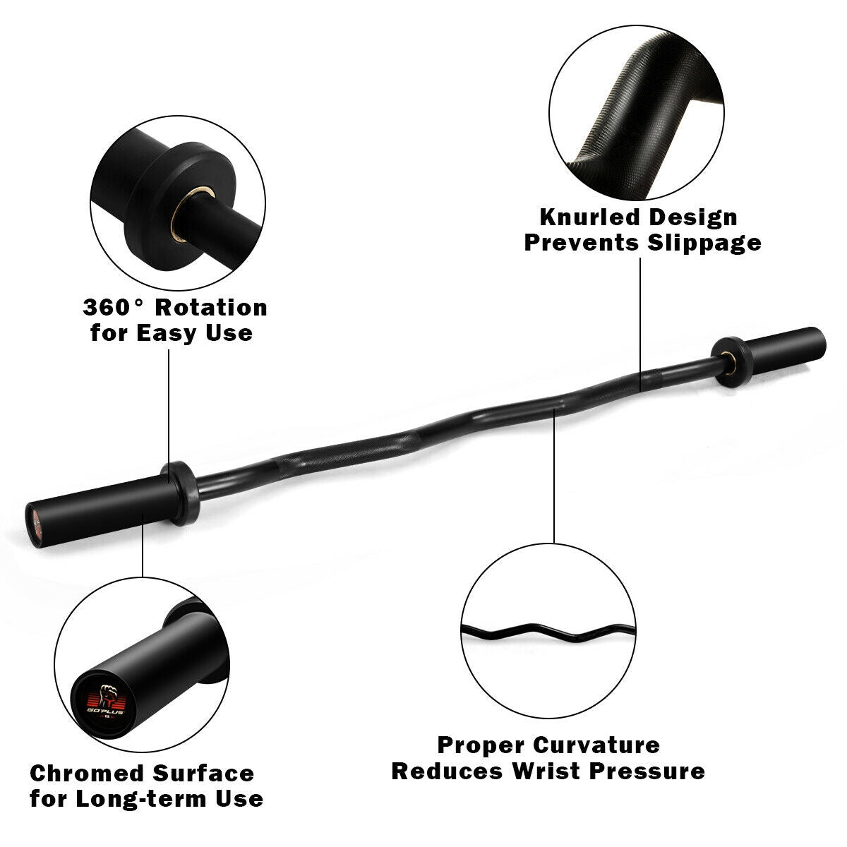 48 Inch Steel EZ Curl Bar